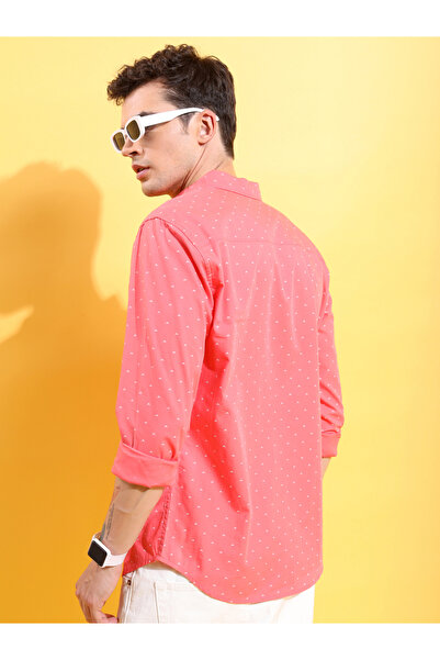 Highlander By Styli All Over Print Chest Pocket Shirt with Long Sleeves