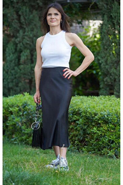 polle Fustă neagră din Satin