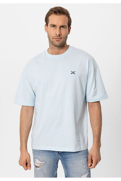 COOLHILL Ανδρικό μπλουζάκι Oversize - 100% βαμβάκι, κέντημα στο στήθος