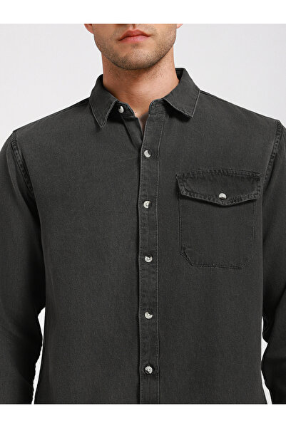 Dennis Lingo By Styli Slim Fit Casual Shirt with Flap Pocket