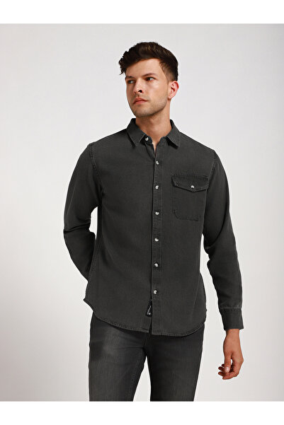 Dennis Lingo By Styli Slim Fit Casual Shirt with Flap Pocket