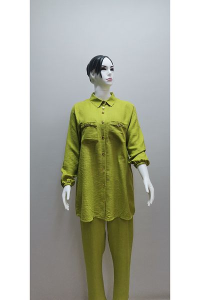 B.HE.Z Ayrobin Linen Shirt Collar and Tunic Set - Pocketed and Buttoned