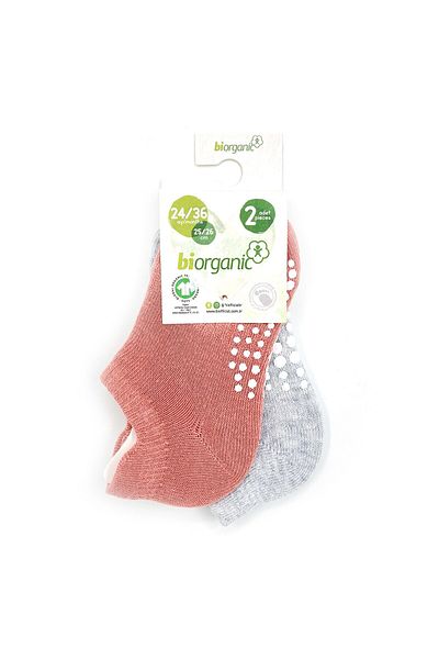 Biorganic 68487 Model Unisex 2-Piece Non-Slip Socks Set
