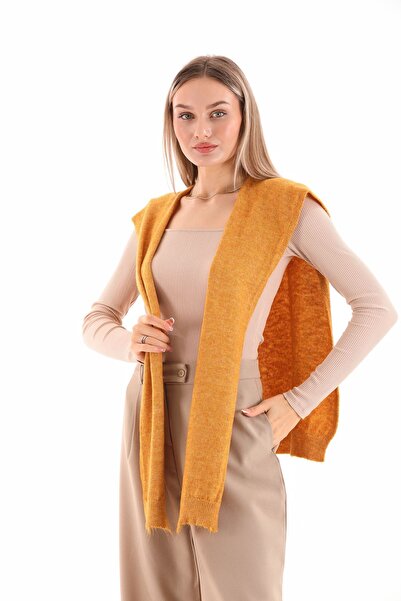 Sfg Life Moda UNİSEX Üst Omuza Gömlek vb. Ürünlerde Kazak Görünümlü Tek Taraflı Şık Triko Ön Bağlamalı Aksesuar