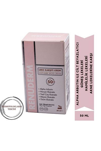 Renuderm 50 SPF Sunscreen - Whitening and Anti-Blemish Arbutin Extract
