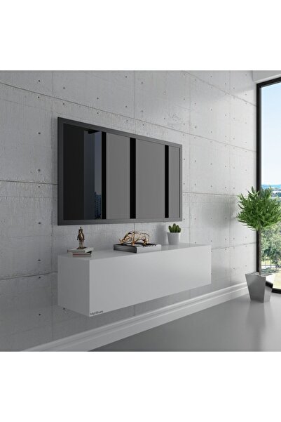 Myniture Home & Living Duvara Monte Tv Sehpası Beyaz S6107-1