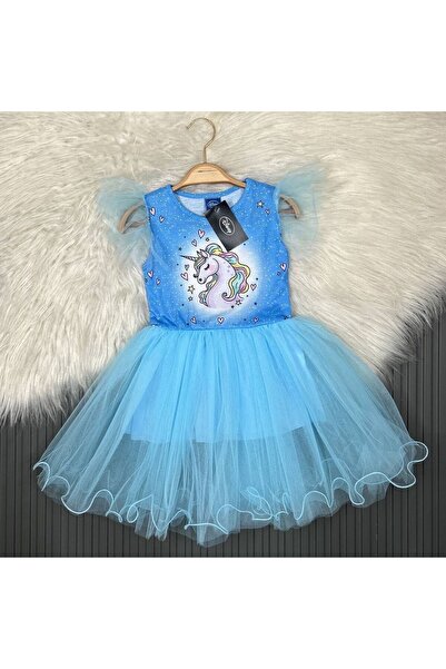ARBİ kids فستان بناتي بنمط وحيد القرن - عيد الميلاد والاحتفال والتخرج الاحتفالي