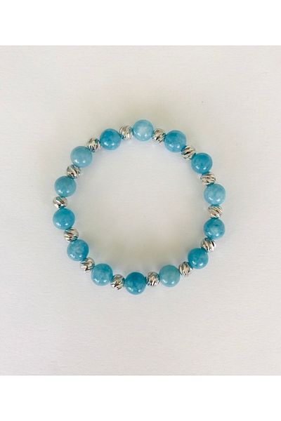 MK tasarım Real Blue Quartz Stone - Bracelet MK.031.011, Design MK
