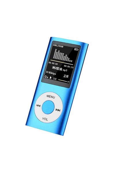 JUNGLEE Mp3 Çalar Ses Kayıt Fm Radyo Sd Kart Girişli Mp4 Player 1.8 Inç Renkli Ekran
