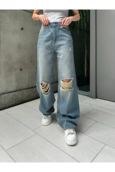 DENOKMODA Y2K RECYCLED BAGGY POCKET JEAN PANTOLON