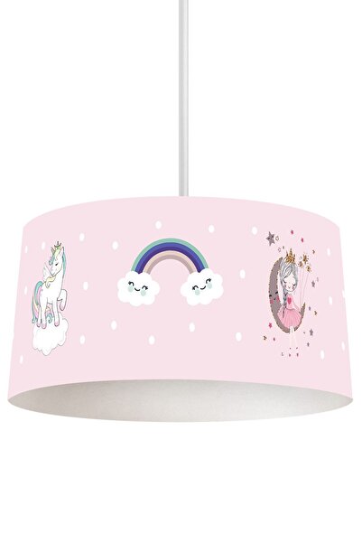Talia Home Unicorn'lu Prenses'li Desenli Çocuk Ve Bebek Odası Sarkıt Avize Tlav-281