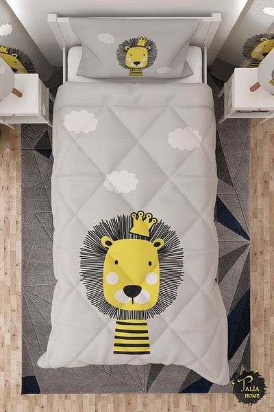 Talia Home Lion King Single Children's Quilt Sleeping Set