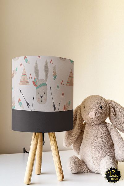 Talia Home Native American Decorative Children's Room - Lampshade Table Lamp Tlab-045
