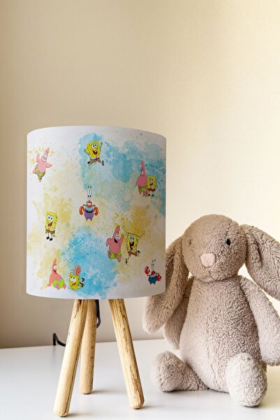 Talia Home SüngerBob Patrick Desenli SpongeBob Çocuk Odası Abajur Masa Lambas...