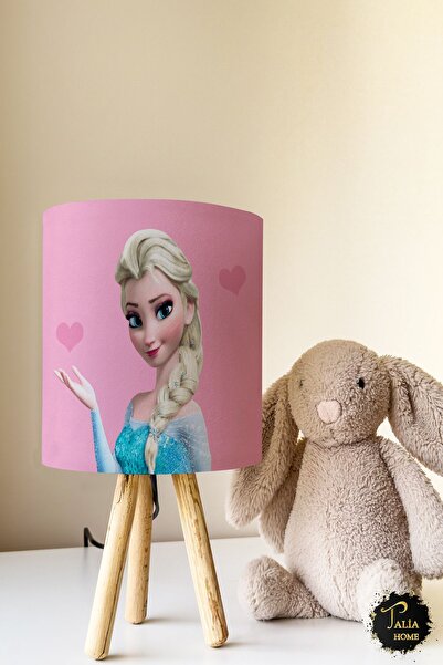 Talia Home Elsa Desenli Elsalı Çocuk Odası Abajur Tlab-069 Tlab-069