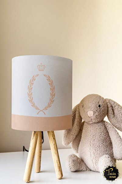 Talia Home Crown Patterned Children's Room - Lampshade Table Lamp Tlab-026
