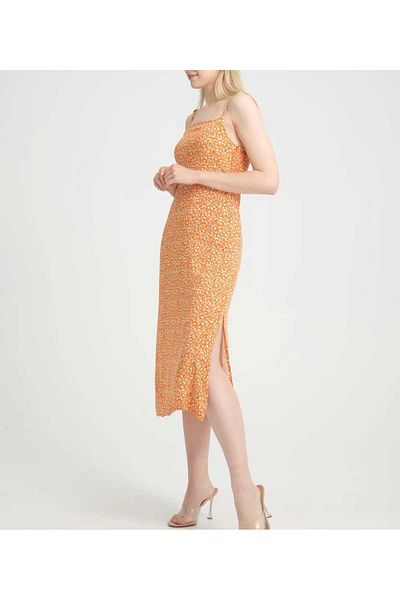 Planet Prestige Rochie de vară cu flori portocalii