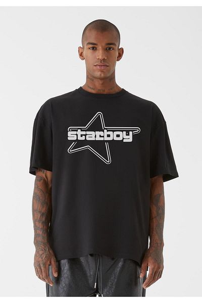 9N1M SENSE Herren SENSE Y2K STARBOY T-Shirt Black / White