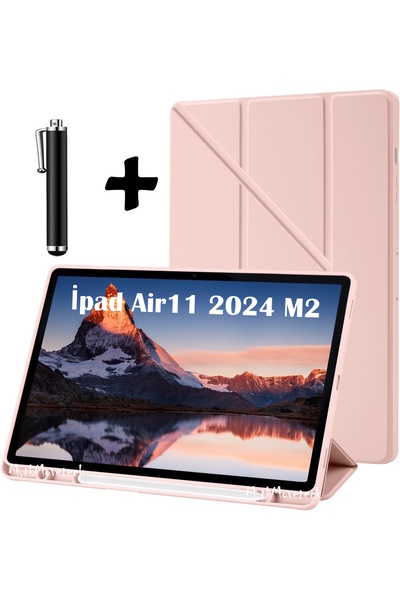 m.tk moveteck Apple İpad Air 11 inç 2024 Uyumlu Kılıf Kalem Bölmeli Uyku Modl...