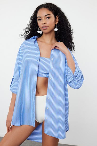 Trendyol Collection Csíkos ing és melltartó szett - TBESS24GO00026