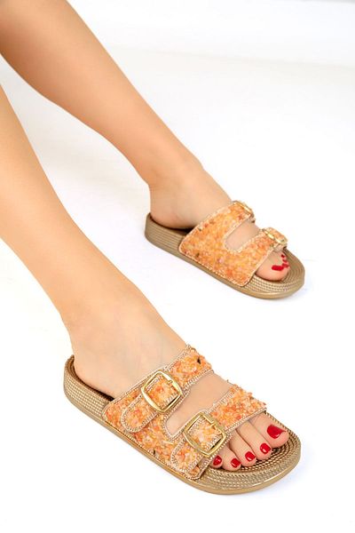 SOHO 19266 Model Number Gold Women's Slippers