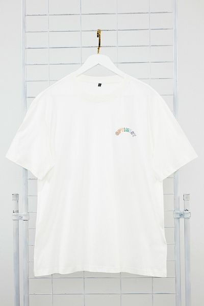 Trendyol Collection Бавовняна футболка з вишивкою великого розміру з екрю Surdurable TMNSS24TS00169