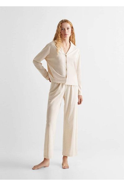 Mango Teen Set Pajama Bej Pentru Copii