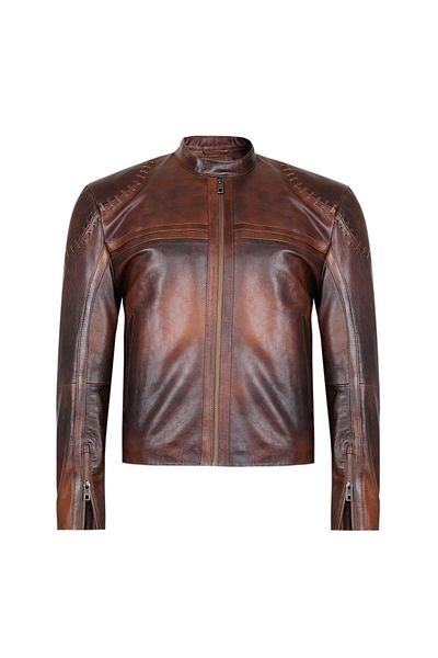 Desa Paolo Brown Men's Vintage Leather Jacket