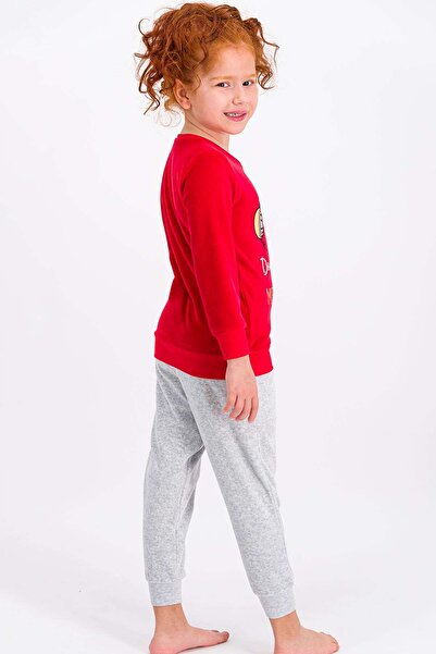 ROLY POLY Girl's Red Pajama Set - Rolypoly Dont Stop Meowsic