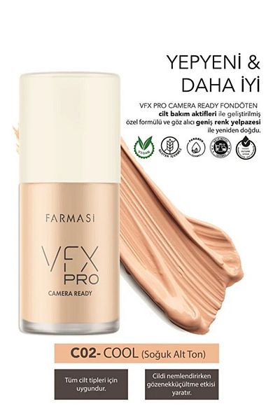 Farmasi Vfx Pro Camera Ready - Foundation C02 30 ml
