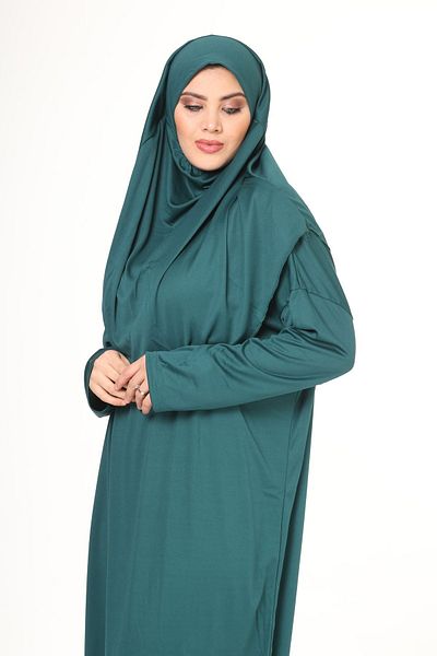 Bluence Rochie hijab dintr-o bucată, ușor de purtat, cu husă de transport ca cadou