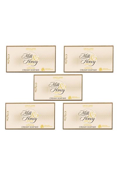 Oriflame Milk & Honey Gold Softening Creamy Soap - 75 Gr - 5 Pieces -3160404