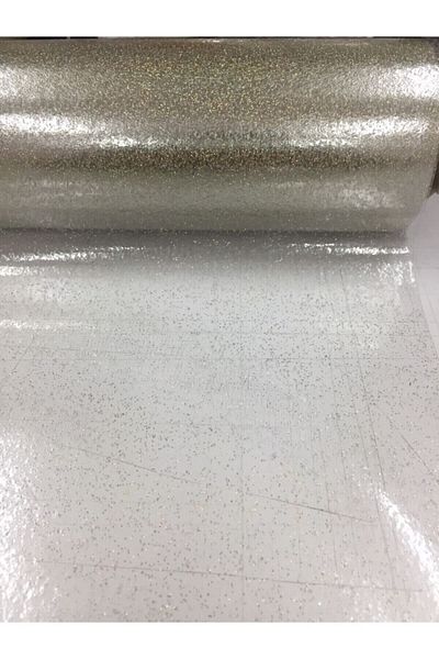 Neşe Față de masă PVC cu sclipici pe fundal transparent, grosime 0,22 mm.
