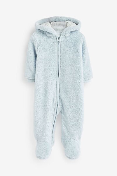 Next Baby PAmuklu Light Blue Baby Astronaut Jumpsuit