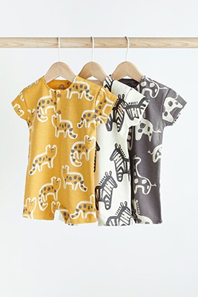 Next Baby طقم رومبير للحيوانات باللونين الأبيض والأسود 100% من AlGodu - طقم م...