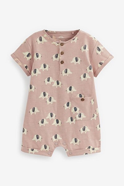 Next Baby Monochrome Elephant Romper Set of 3 - 100 Cotton