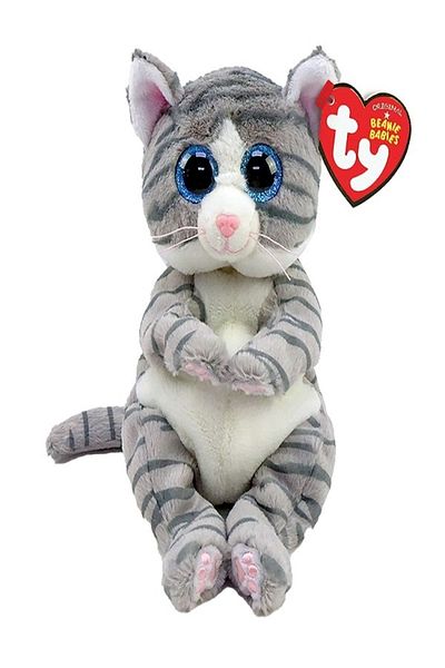 TY Beanie Boos Ty Plush Gray Tabby Cat Mitzi 20 cm - Your Most Cute Friend!