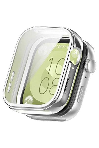 UnDePlus Huawei Watch Fit 3 Silikon Parlak Renkli Ekran Koruyuculu Kasa Koruyucu (Fit/Fit 2 Uyumlu Değildir)