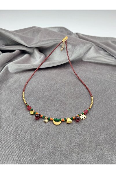 takitokaciniz FİL FİGÜRLÜ PİRİNÇ MALZEME KADIN KOLYE