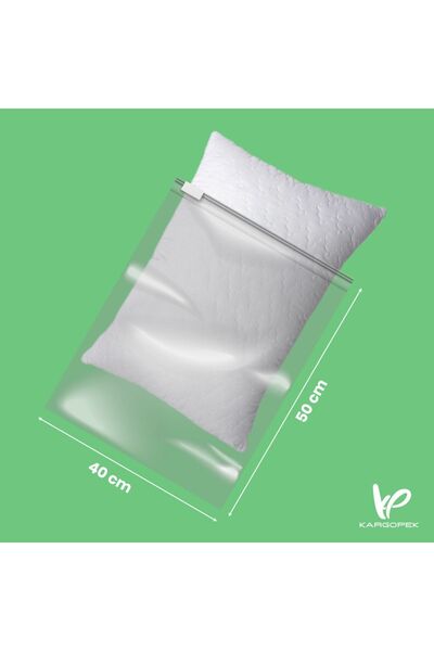 KARGOPEK Baskısız Fermuarlı Seffaf Buzlu Poset 40*50 (100 ADET)