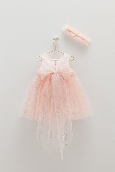 Caramell Baby Girl Party Birthday Evening Dress/Princess Dress with Bandana Tutu Skirt (DRESSES) with Handkerchief Gift