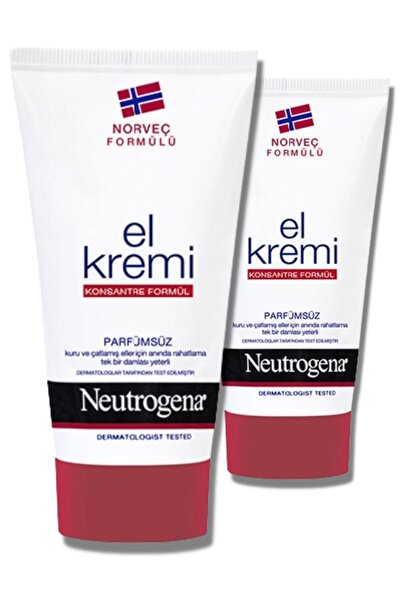 Neutrogena Norveç Formülü El Kremi Parfümsüz 75 Ml 2 Adet