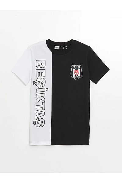LC Waikiki LCW Kids Crew Neck Beşiktaş εμπριμέ κοντομάνικο μπλουζάκι για αγόρι
