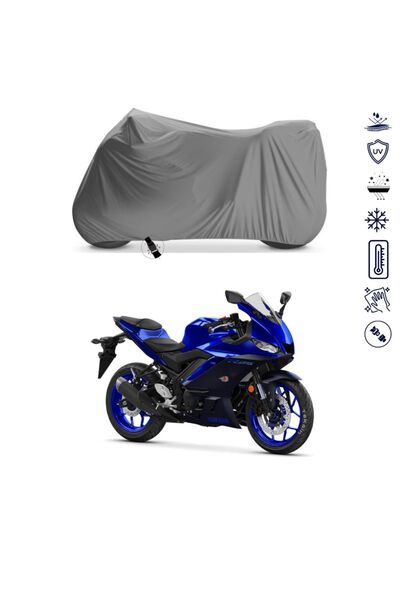 Genel Markalar Yamaha Yzf R25 Abs Çantalı Motosiklet Brandası Su Geçirmez Kum...