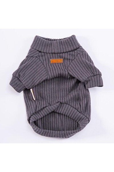 Pawstar (K) Antrasit Turtleneck Köpek Sweati Köpek Kıyafeti Kedi Kıyafeti