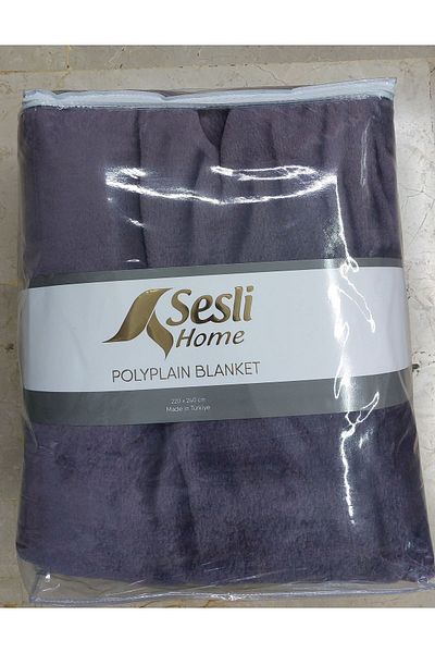 Sesli SOUNDY HOME POLYPLAIN BLANKET BATTAL SIZE SOLID COLOR BLANKET - DAMSON