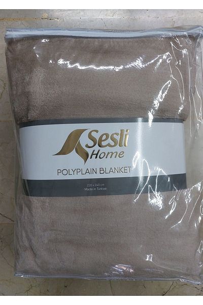 Sesli SOUND HOUSE POLYPLAIN BLANKET BATTAL SIZE SOLID COLOR BLANKET - MINK