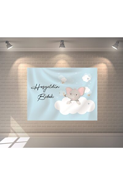 yağmur sanat Dijital Baskılı Vinil Afiş - Hoşgeldin Bebek