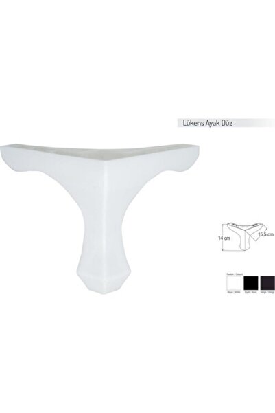 ALMİX 14 Cm Lükens Beyaz Mobilya Ayağı (8 Adet)