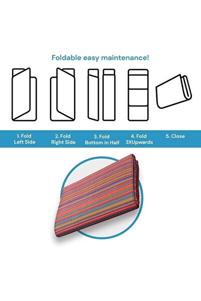 CRAFT HOME Katlanabilir Plastik Hasır Halı Kilim Piknik Plaj Park Bahçe Teras Veranda